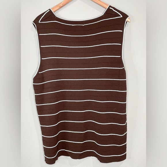 Style & Co Striped Textured Sleeveless Blouse (3X) - Picture 4 of 11